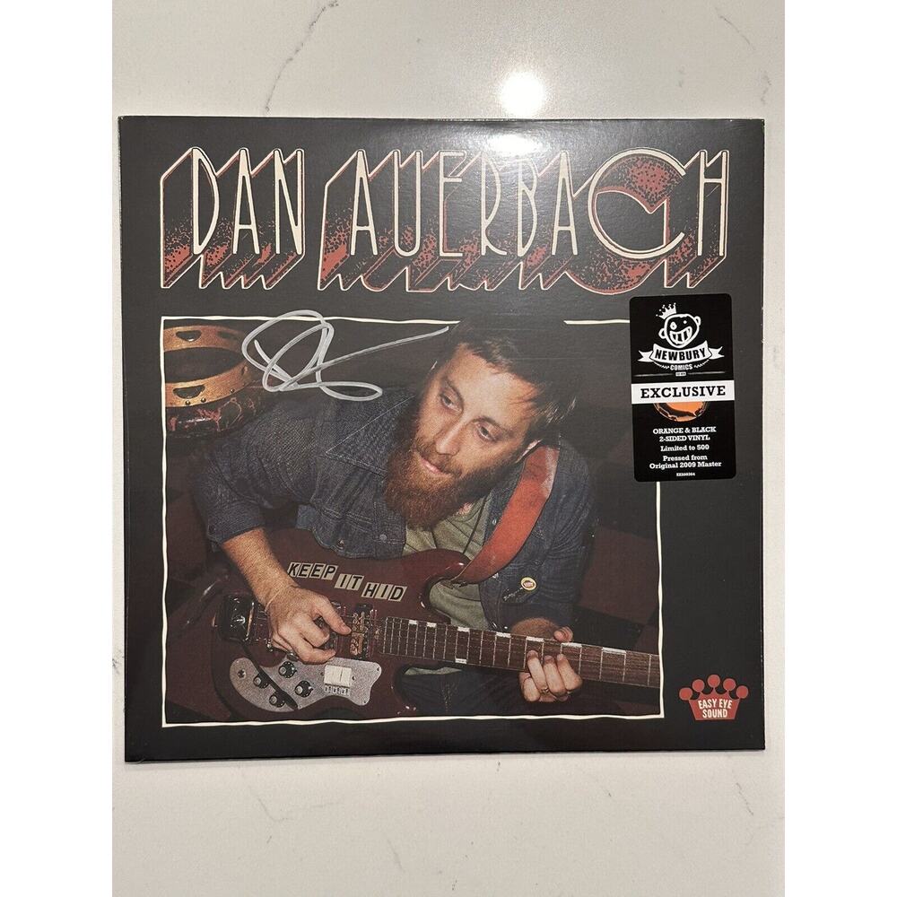 Dan Auerbach Keep It Hid - SIGNED AUTOGRAPHED Peach Marble Vinyl LP black keys